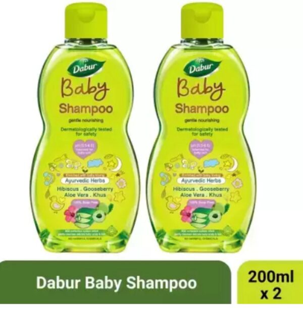 Dabur Baby Shampoo 200ml Contains Aloe Vera & Gooseberry (400 ml)