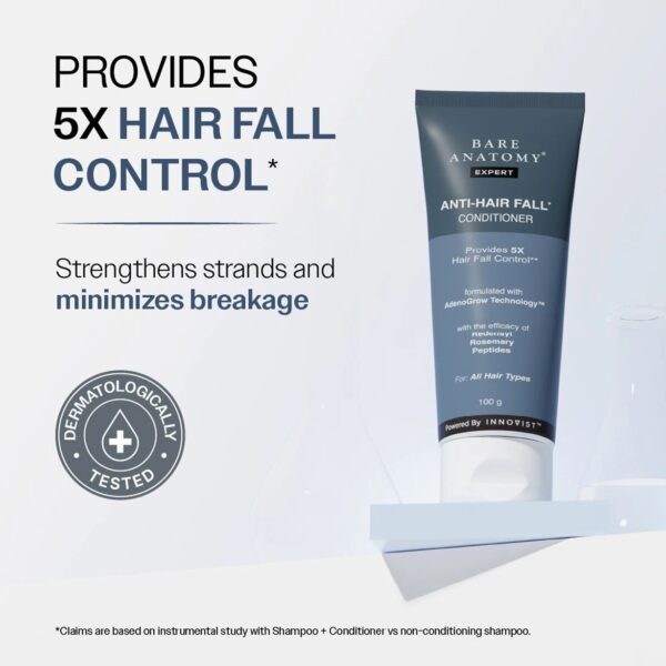 BARE ANATOMY Anti-Hair Fall Conditioner with Redensyl, Rosemary | Reduces Hair Thinning (100 g)