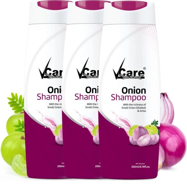 Vcare Onion Shampoo for Hair Growth and Hair Fall Control (600 ml...more